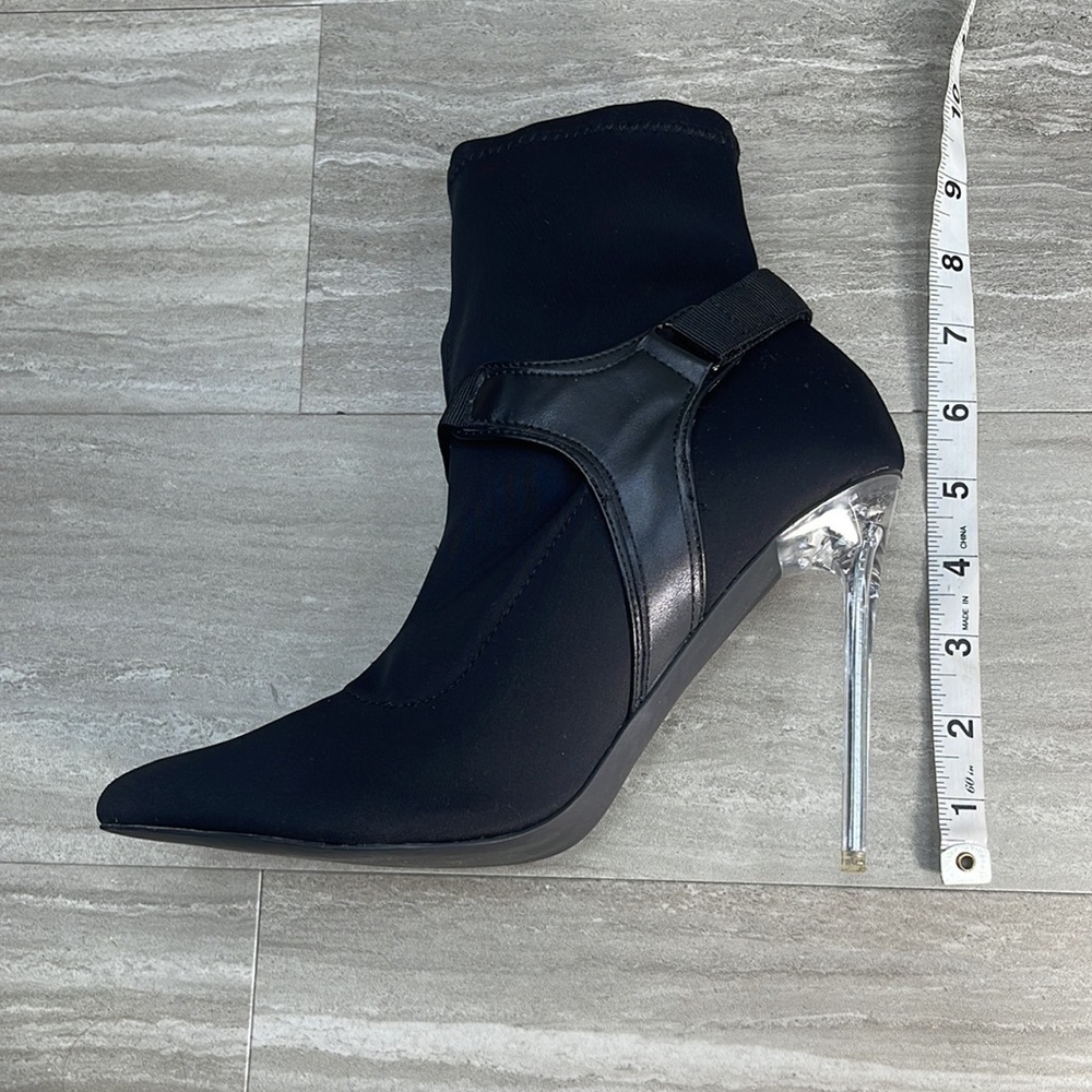 London Rebel Stiletto Harness Buckle Ankle Booties EU 39 US 8 - Picture 7 of 10